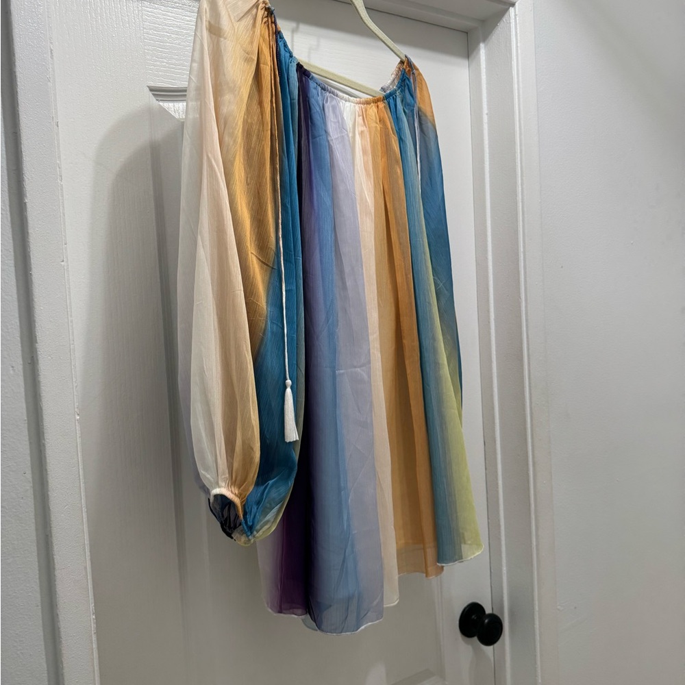 Love Culture Multicolor Sheer Blouse
